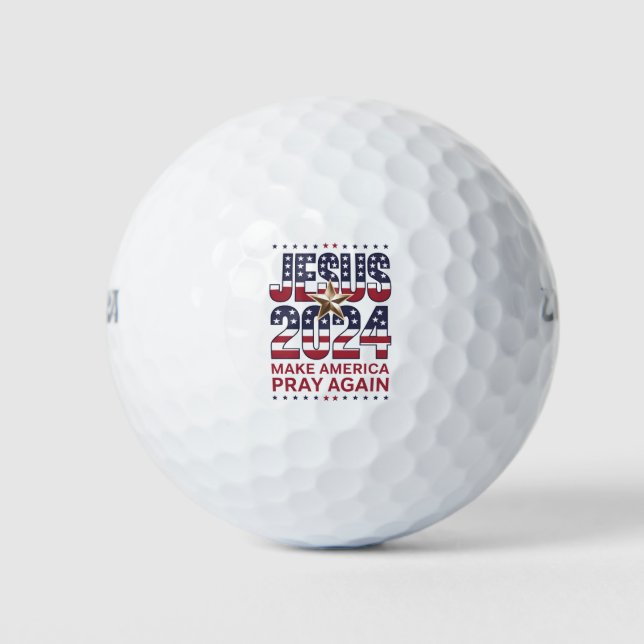 Balles De Golf Jésus 2024 Rendre la prière à l'Amérique (Devant)