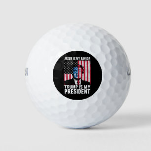 Balles De Golf Jésus est mon sauveur Trump est mon président 2024