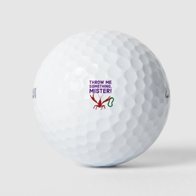 Balles De Golf Jetez-Moi Quelque Chose De Mister ! Cajun Mardi Gr (Devant)