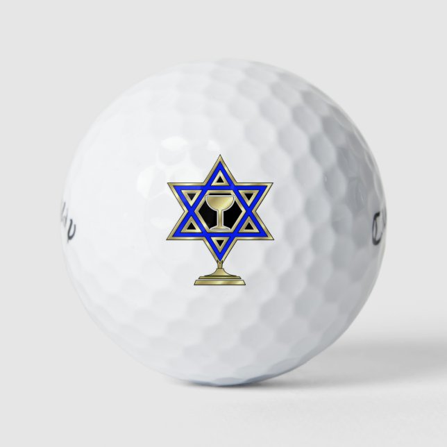 Balles De Golf Jewish Star (Devant)