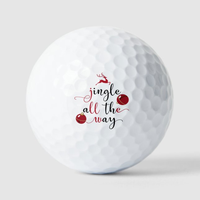 Balles De Golf Jingle All Way Noël (Recto)