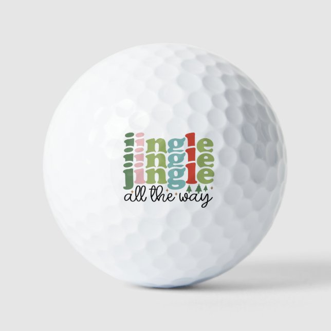 Balles De Golf Jingle tout le chemin Retro Super Noël (Recto)