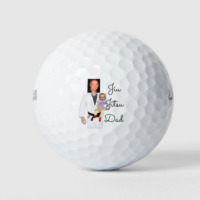 Balles De Golf Jiu Jitsu Dad Custom Photos and Handwritten Text (Devant)
