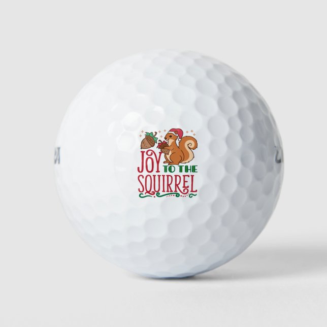 Balles De Golf Joie de Noël aux écureuils (Devant)