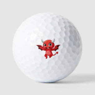 Balles De Golf Joli diable volant de dessin animé