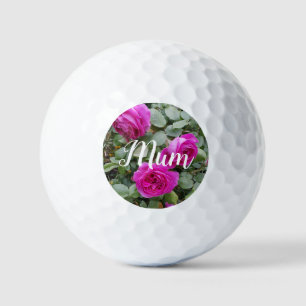 Balles De Golf Joli rose Rose Vintage Fleur Anniversaire Mum Golf