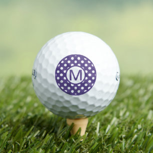 Balles De Golf Joli violet et Pois blanc