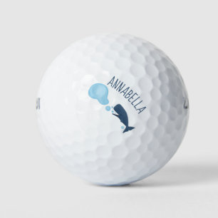 Balles De Golf Jolie baleine à sperme soufflant bulles dessin