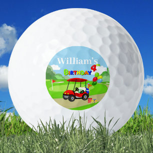 Balles De Golf  Joliment 4e Anniversaire Chariot de Golf Rouge Ga
