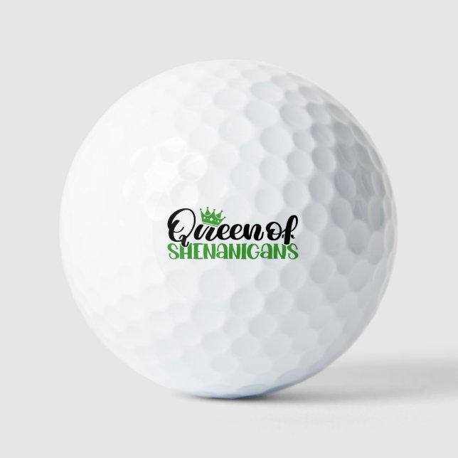 Balles De Golf Jour de la Saint Patrick drôle Reine irlandaise de (Recto)