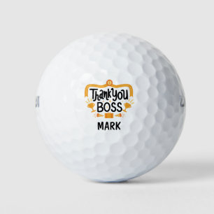 Balles De Golf Jour du patron avec nom merci