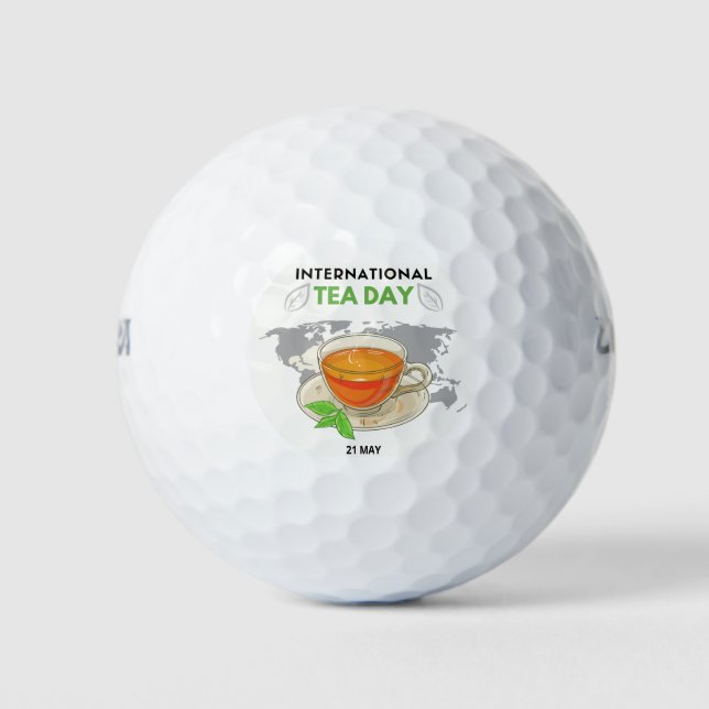 Balles De Golf Journée internationale du thé (Devant)