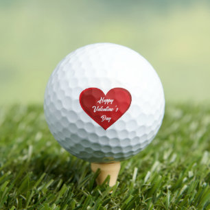 Balles De Golf Joyeuse Saint-Valentin Cœur Rouge pour Elle 