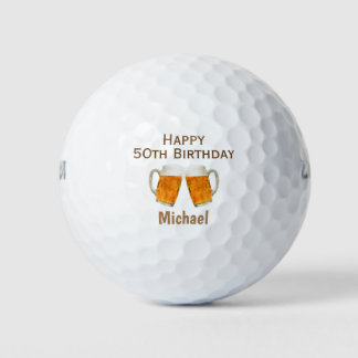 Balles De Golf Joyeux Anniversaire 50 ans Golfeur Bière