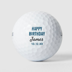 Balles De Golf Joyeux Anniversaire Golfer Typographie moderne