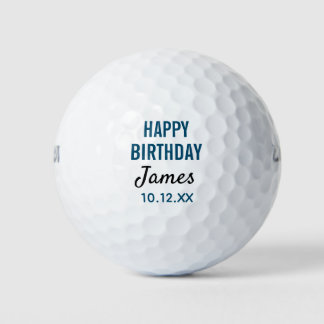 Balles De Golf Joyeux Anniversaire Golfer Typographie moderne