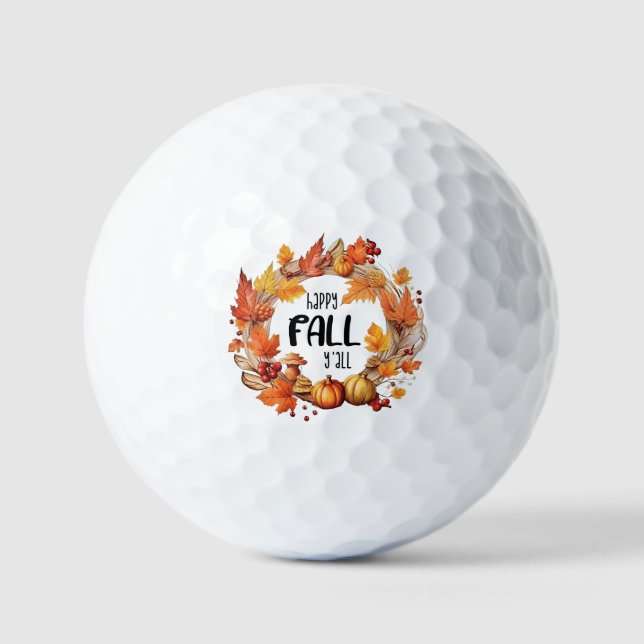 Balles De Golf Joyeux automne Y'all (Recto)
