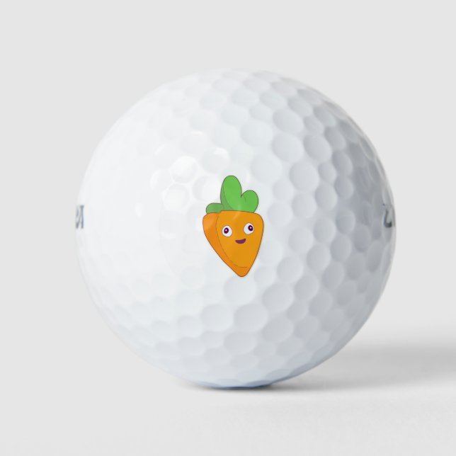 Balles De Golf Joyeux 🥕 de la face supérieure de la carotte (Devant)