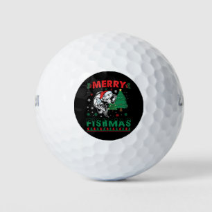 Balles De Golf Joyeux Fishmas Poisson Pêche Papa Pêcheur Noël