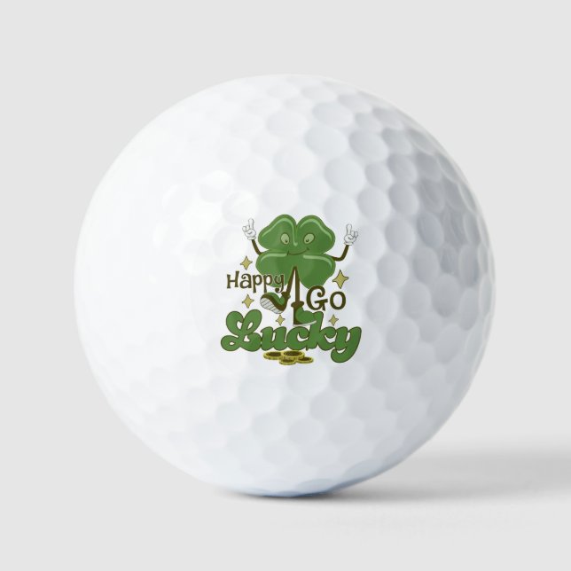 Balles De Golf Joyeux Go Lucky St. Patrick's Day (Recto)