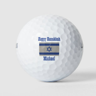 Balles De Golf Joyeux Hanoukka Israël Drapeau Personnalisé