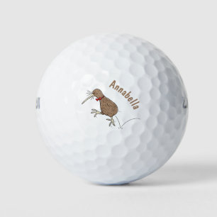 Balles De Golf Joyeux kiwi de saut avec dessin de cravate arc