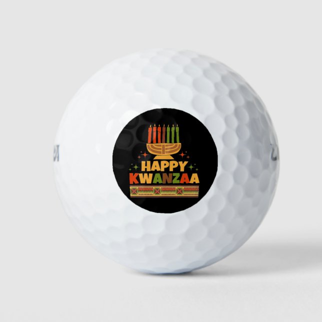 Balles De Golf Joyeux Kwanzaa (Devant)