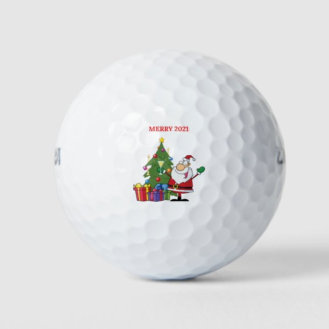 Balles De Golf Joyeux Noël 2021 (Devant)