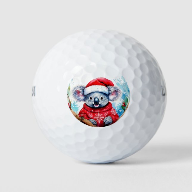Balles De Golf Joyeux Noël australien Koala (Devant)