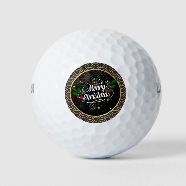Balles De Golf Joyeux Noël, design populaire (Devant)