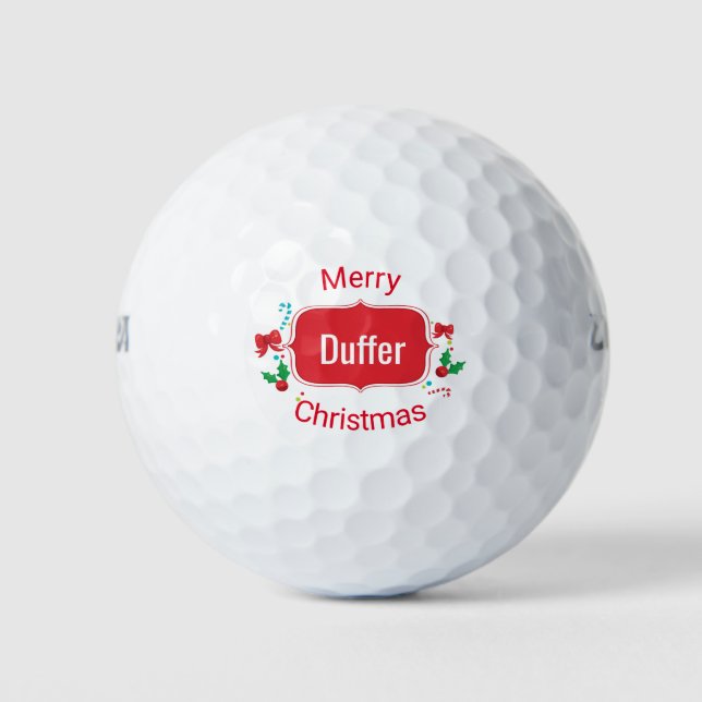 Balles De Golf Joyeux Noël Duffer Funny Golf Balls (Devant)