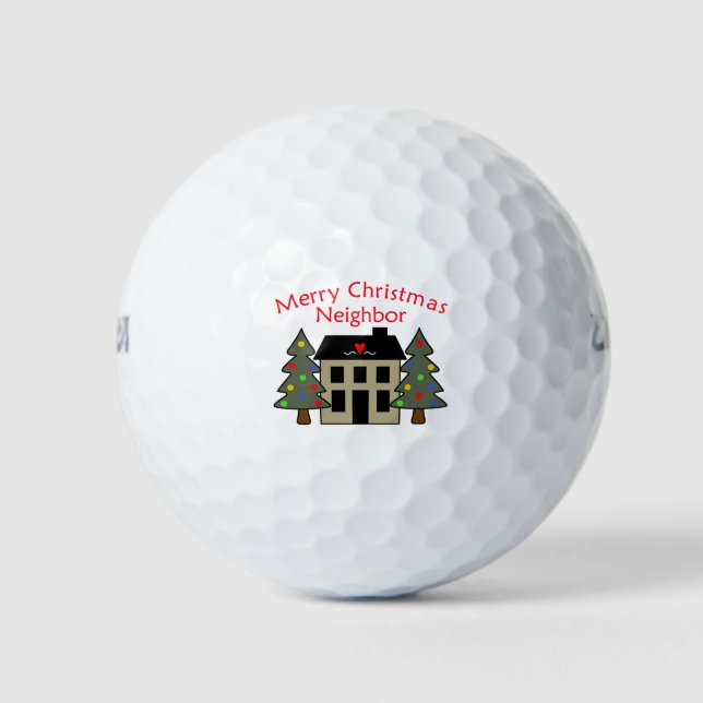 Balles De Golf Joyeux Noël en céramique (Devant)