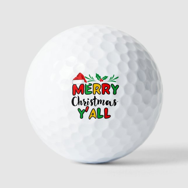 Balles De Golf Joyeux Noël Y'all (Recto)