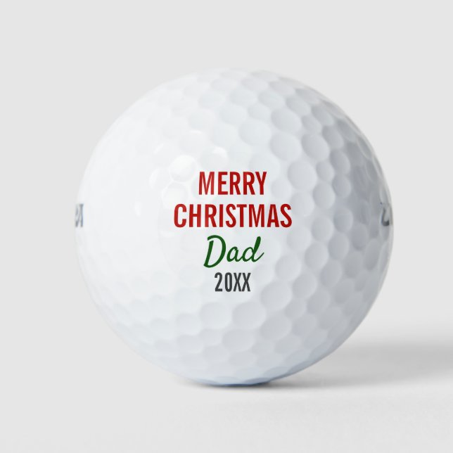 Balles De Golf Joyeux papa de Noël (Devant)