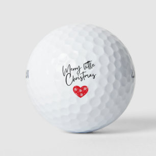 Balles De Golf “Joyeux petit Noël” avec icône de cœur rouge 🎄❤️⛳