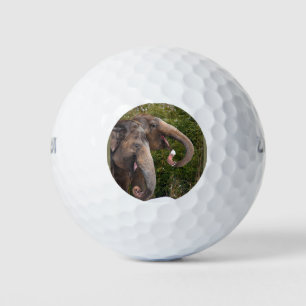 Balles De Golf Joyeux souriant de mignons éléphants jouant dans l