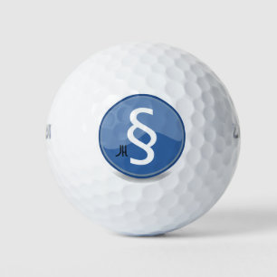 Balles De Golf Juge de droit juridique Avocat Art de monogramme