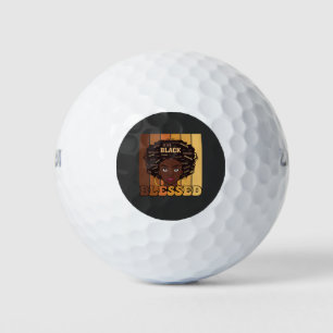 Balles De Golf Junetdix Melanin Black African American Girl