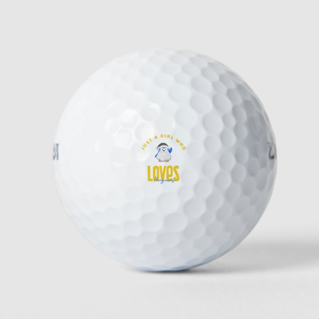 Balles De Golf Just Girl Who Love Penguins (Devant)