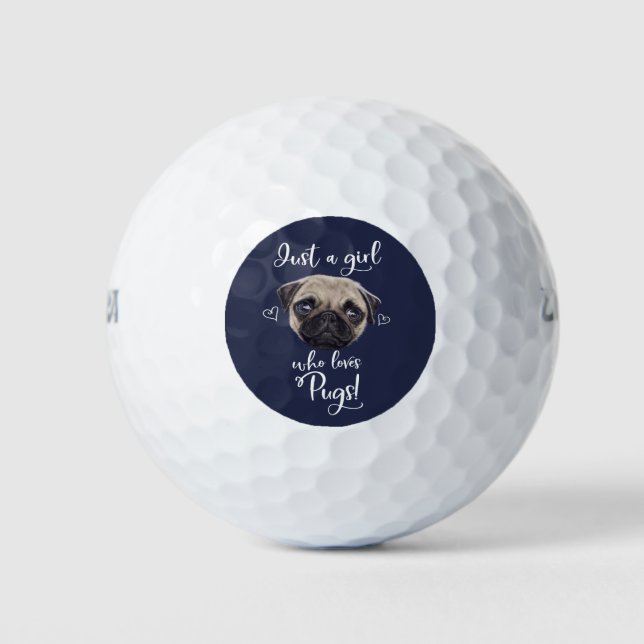 Balles De Golf Juste une fille qui aime les Carlins (Devant)