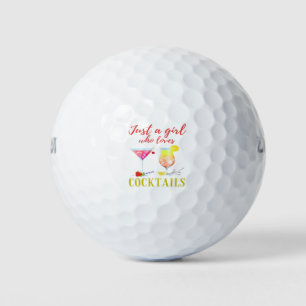 Balles De Golf Juste une fille qui aime les cocktails mignonnes