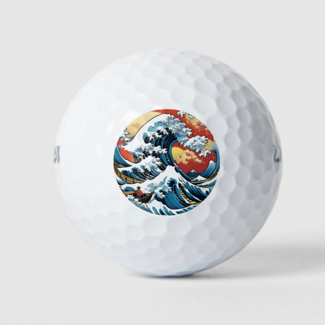 Balles De Golf Kanagawa Japonais La grande vague (Devant)