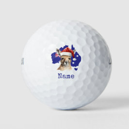 Balles De Golf Kangourou sur le drapeau australien