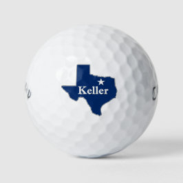 Balles De Golf Keller Texas Lone Star State Map Fière DFW Texan