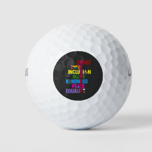 Balles De Golf Kindness Peace Equality Love Inclusion Hope