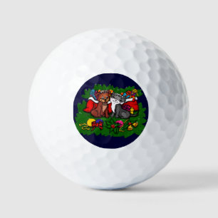 Balles De Golf Kitty et chiot, Happy XMas