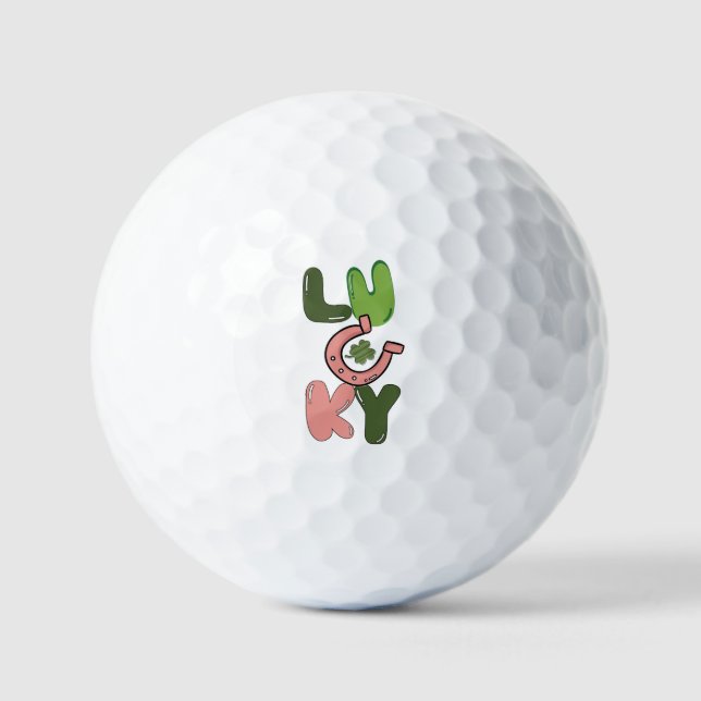 Balles De Golf La chance de l'Irish Horseshoe Charm Design (Recto)