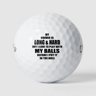 Balles De Golf La citation drôle de golf, mon conducteur est