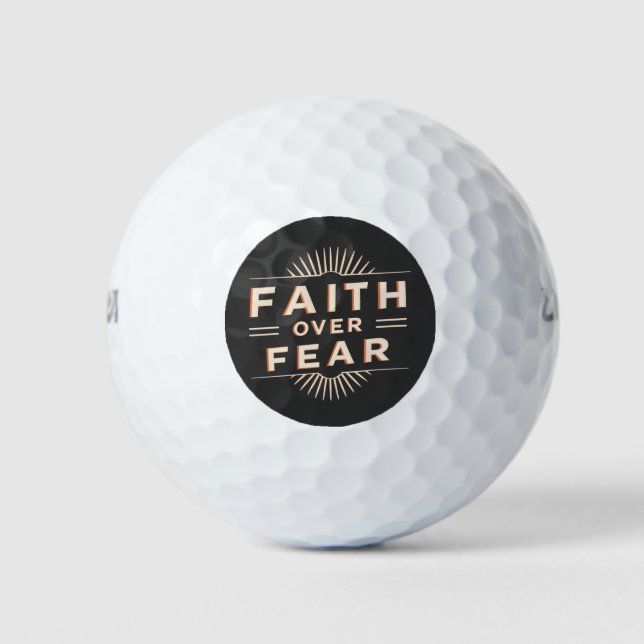 Balles De Golf La foi au-dessus de la peur (Devant)