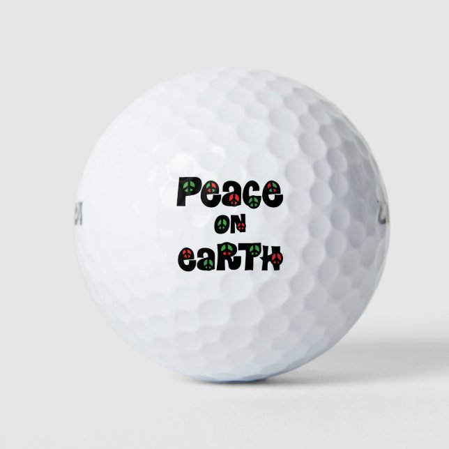 Balles De Golf La Paix sur Terre Noël (Devant)
